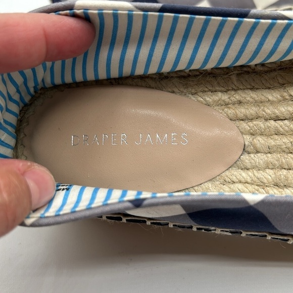 Draper James Georgia Navy Gingham Slip On Espadrilles Size 7 B New with tags! - Picture 6 of 8